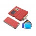 iPhone 6 6s 4.7 - CaseMe Vintage 2 in 1 Genuine Leather Flip Zipper Wallet Protective Cover Case - Red